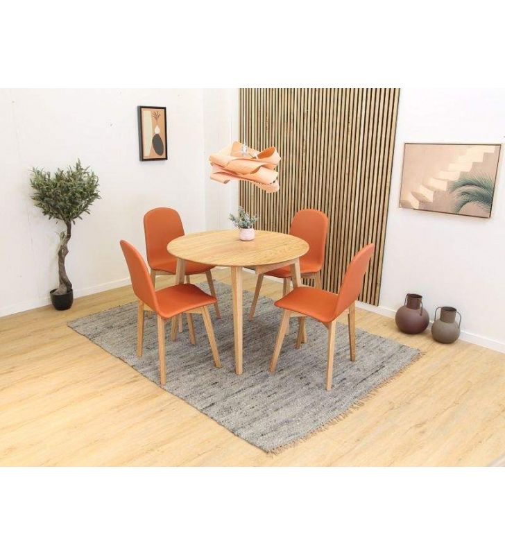 table en bois et chaises oxford