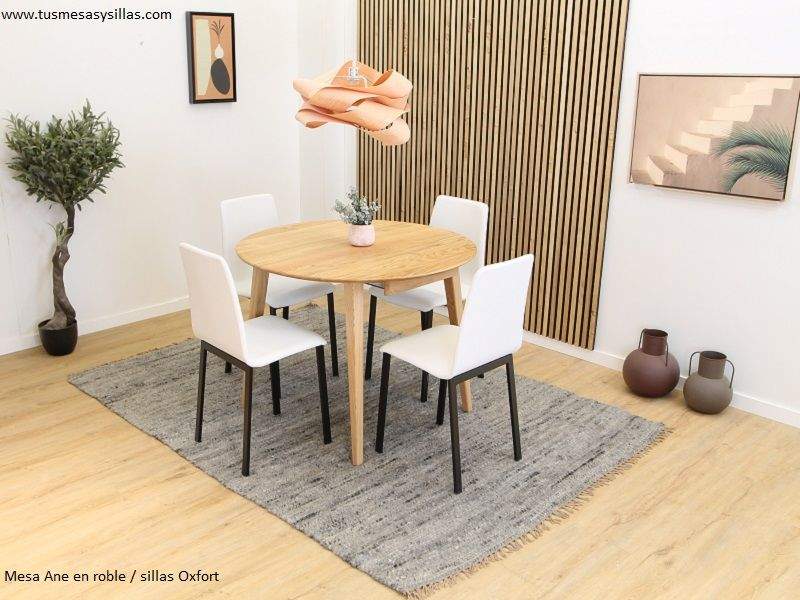 Mesa Ane roble sillas Oxfort