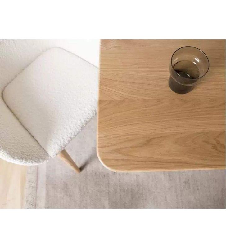 Libe tables modernes en bois massif avec pieds en métal cuisine ou salle à manger  - 7
