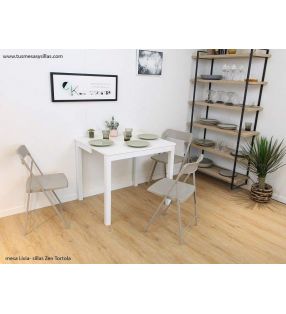 Silla Plegable de cocina en color blanco, antracita o comedor y poco peso  - 10