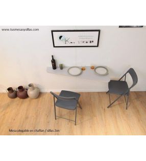 Silla Plegable de cocina en color blanco, antracita o comedor y poco peso  - 11