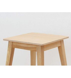 Taburete bajo Font con patas macizas para cocina y asiento tapizado o madera - 10