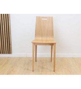 Silla Font estrecha con patas de madera de roble o haya  - 21