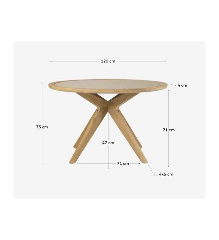 copy of table ronde pour extérieur ou terrasse Glow 120 cm de diamètre  - 6