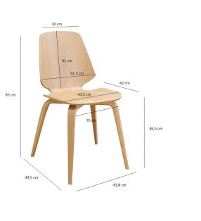 Silla Kun en madera de roble  - 10