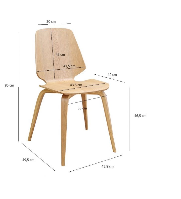 Silla Kun en madera de roble  - 10
