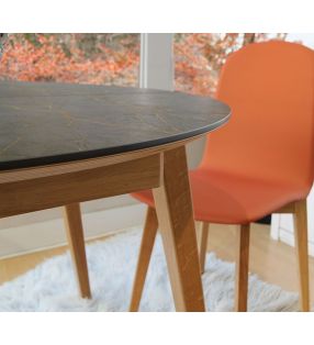 Mesa redonda Adana con encimera en Dekton y extensible hasta 3 metros  - 14