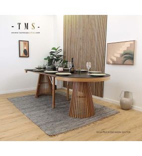 table-à-manger-extensible-chêne-solide-dekton