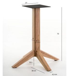 Mesa redonda con pie de madera maciza Alantra para cocinas o comedor  - 8