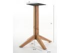 Mesa redonda con pie de madera maciza Alantra para cocinas o comedor  - 8