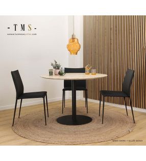 table-ronde-en marbre-pied-central