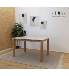 Mesa extensible con encimera anti rayas