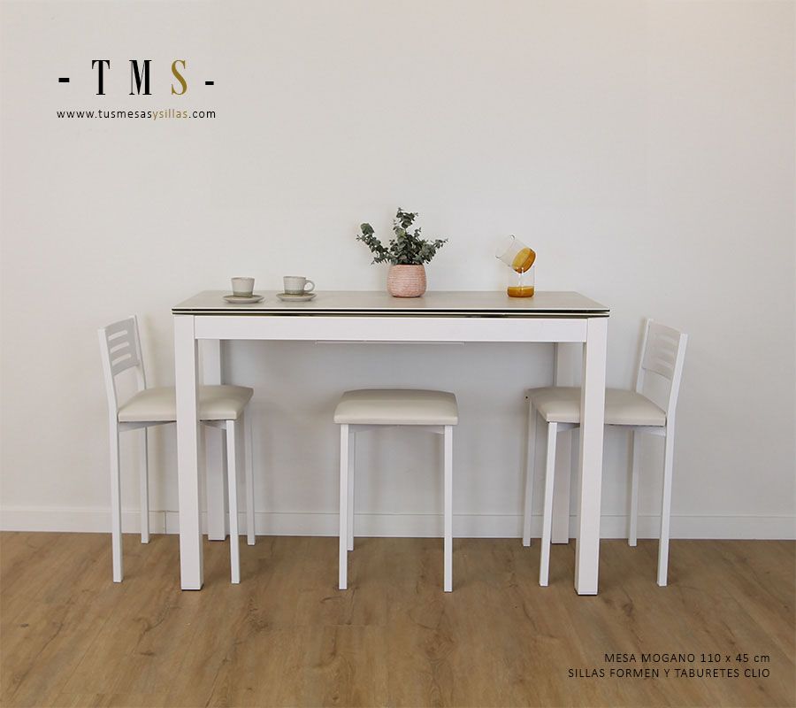 Mesa estrecha cocina fondo de 45 cm y extensible igual que la encimera