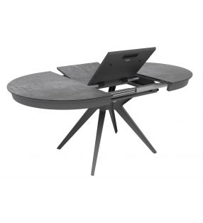 Mesa Sfera redondeada y extensible con encimera y extensible en Dekton - 4