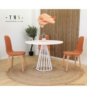 table-ronde-pied-et-plateau-en-metal-blanc