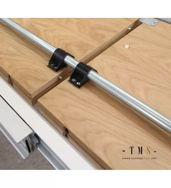 Table extensible Artea avec pieds tournés et bois de chêne naturel  - 3