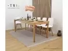 Table avec pieds tournés extensibles et bois de chêne naturel Artea  - 8