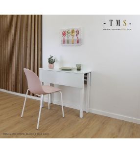 table-de-cuisine-étroite-blanche