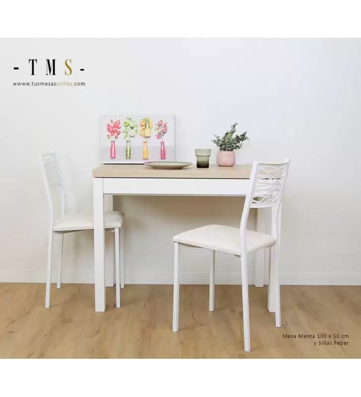 Silla de cocina Feber de respaldo moderno y patas metálicas  - 8