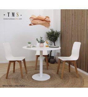 mesa-redonda-blanca-cocina