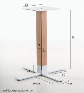 Table Eki avec double pied central pour bancs d'angle, tables longues - 5