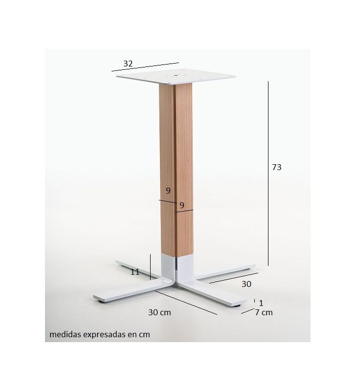Table Eki avec double pied central pour bancs d'angle, tables longues  - 5