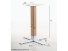 Table Eki avec double pied central pour bancs d'angle, tables longues  - 5