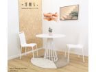 Ensemble-table-ronde-blanche-chaises