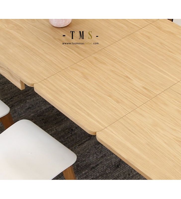 Table à Manger Rectangulaire 160 Cm Avec Coins Arrondis - Plateau MDF, Base Bois, Pour 4-8 Personnes