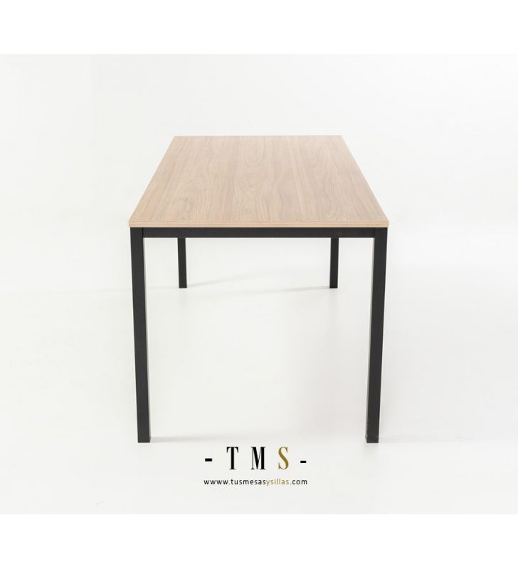 mesas-estrechas-cocina-madera-metal