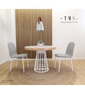 Table-taifin-avec-plateau-en-Dekton-résistant-aux-rayures et pied-en-métal