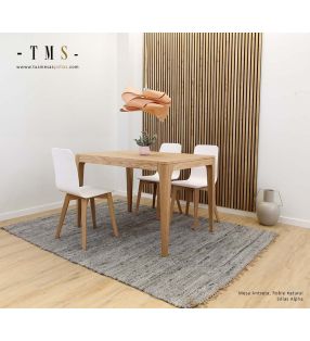 Mesa-comedor-madera-natural [Foto real]