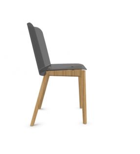 Chaise Supra avec pieds en bois et assise en polypropylène  - 10