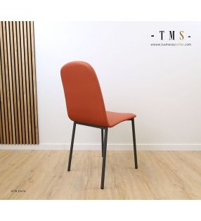 Silla moderna Karla de patas metálicas y asiento tapizado para espacios únicos  - 2