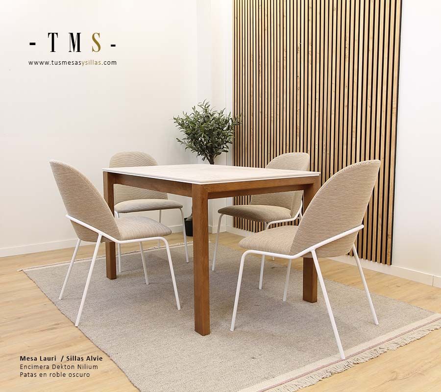 comptoir-de-table-dekton-nilium-pied-chêne-foncé