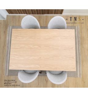 Chaise de salle à manger enveloppante Curvi avec pieds en métal et design moderne  - 11