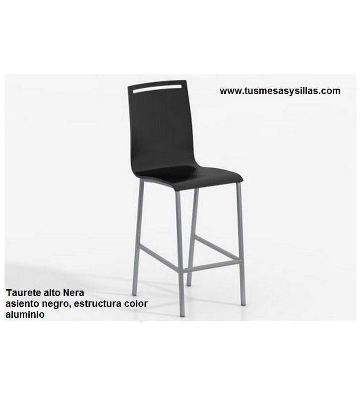 Icaverne - Esthetique Tabouret de bar Bissau cuir véritable noir couleur  blanc - Tabourets - Rue du Commerce