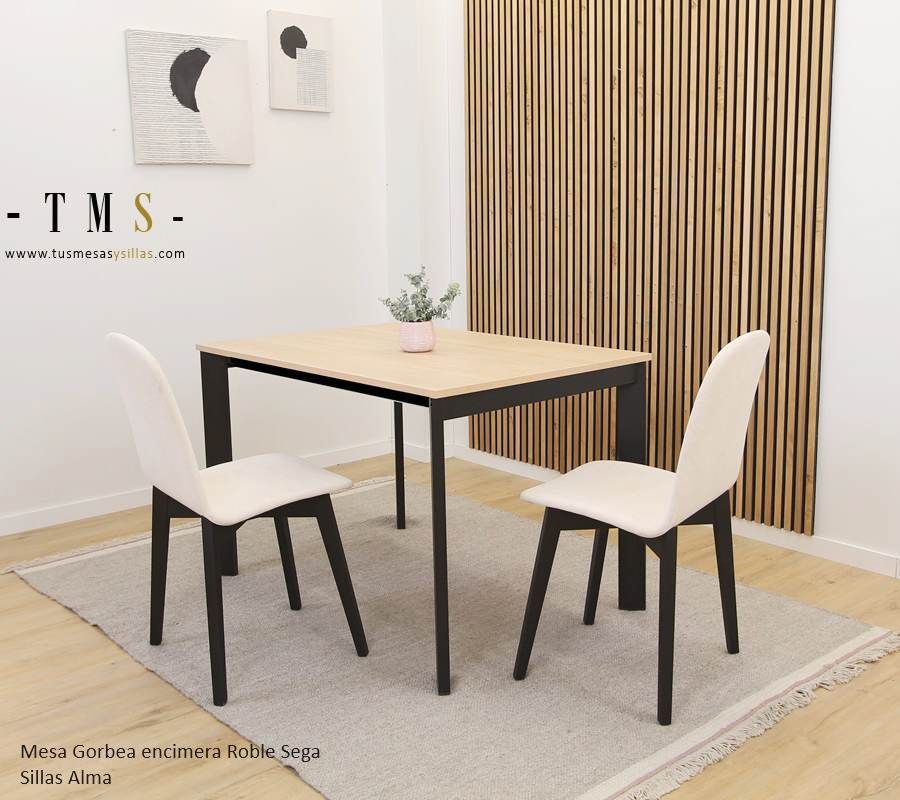 table-bois-noir-chêne-sega