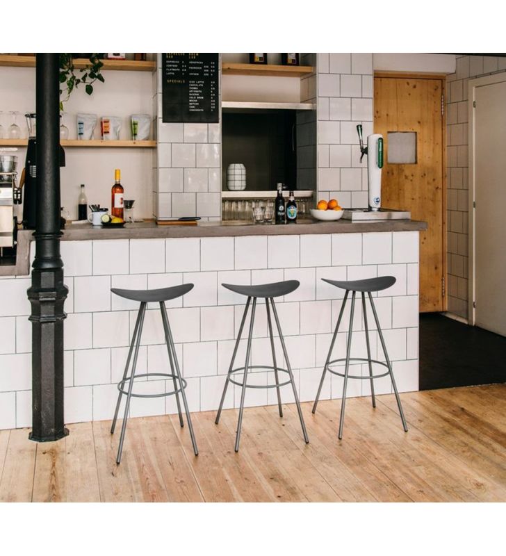Tabourets hauts couleur anthracite