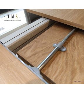 Mesa extensible Lauri con patas de madera a medida para salón o cocina - 22