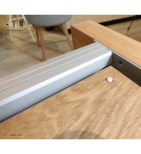 Mesa extensible Lauri con patas de madera a medida para salón o cocina - 23