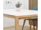 Mesa Lauri fija, encimera en laminado, madera y laca con pata madera maciza  - 19