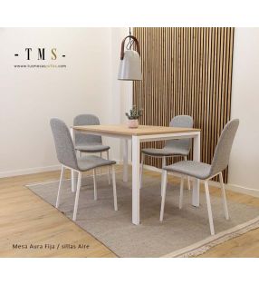 mesa-estilo-nórdico-de-cocina-o-comedor [Foto real]