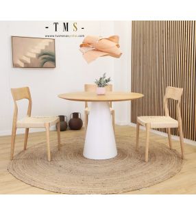 table ronde-chêne-blanc