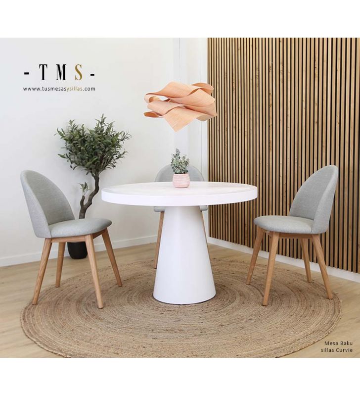table-à-manger-ronde-fixe-avec-base-cylindrique