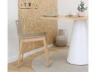 Silla de respaldo bajo y patas en madera Font  - 6