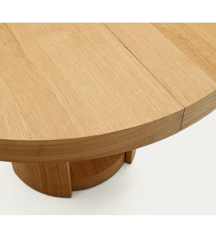 Mesa redonda extensible moderna en Roble Artis en diametro de 120 ó 150 cm  - 6