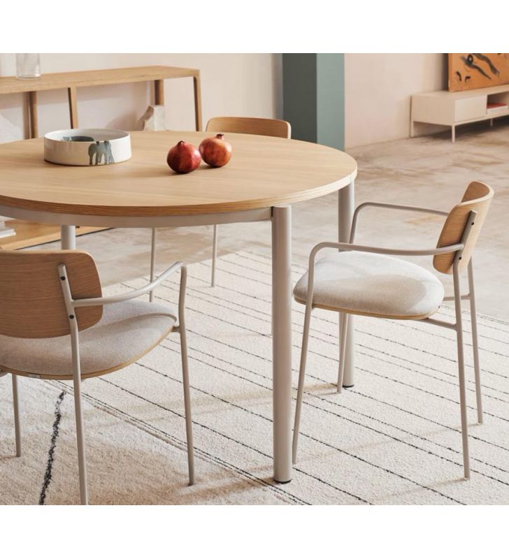 table ronde-chêne-blanc