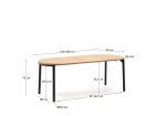 Table ronde extensible Montuiri avec pied rond de style scandinave  - 16