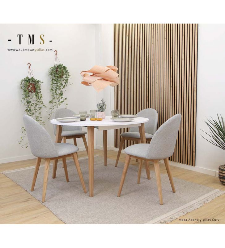 mesa-comedor-blanca-y-madera[Foto real]